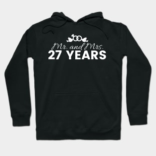 27th Wedding Anniversary Couples Gift Hoodie